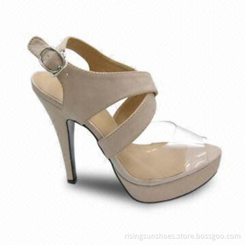 Trendy Women's Sandals in Transparent Plastic + PU Upper, OEM Orders are Welcome
